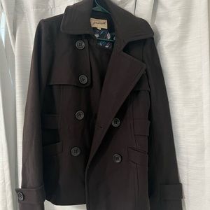 Brown peacoat from Grane. Size small.